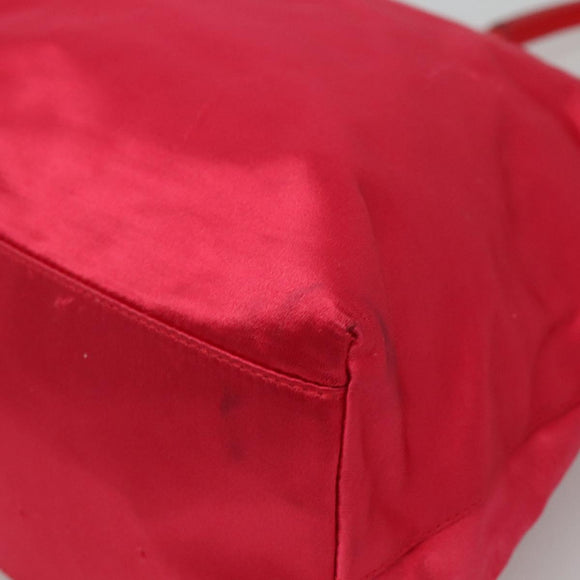PRADA Shoulder Bag Satin Pink Auth 114460