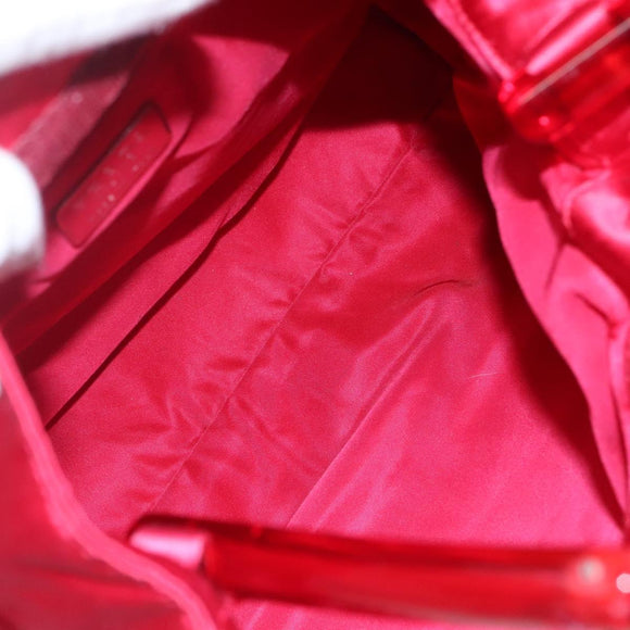 PRADA Shoulder Bag Satin Pink Auth 114460