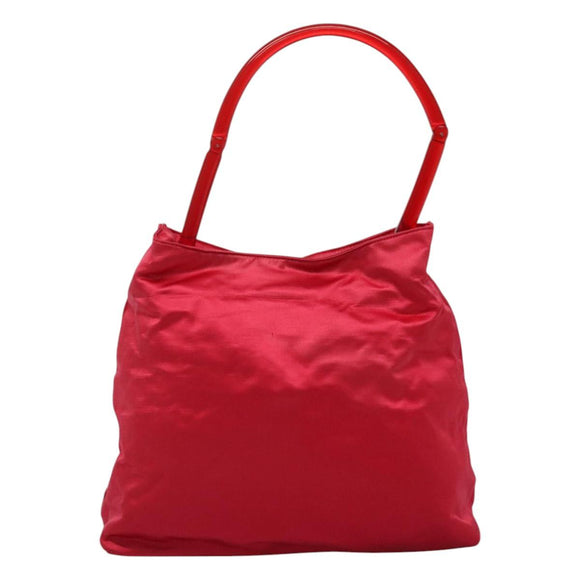 PRADA Shoulder Bag Satin Pink Auth 114460