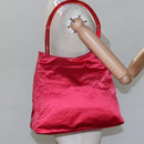 PRADA Shoulder Bag Satin Pink Auth 114460-21