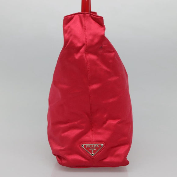 PRADA Shoulder Bag Satin Pink Auth 114460