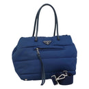 PRADA Hand Bag Nylon 2way Blue Auth 114477-1