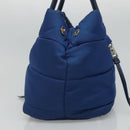 PRADA Hand Bag Nylon 2way Blue Auth 114477-4