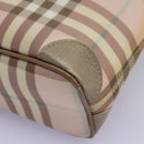 BURBERRY Nova Check Hand Bag PVC Pink Auth 114504-14