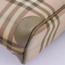 BURBERRY Nova Check Hand Bag PVC Pink Auth 114504-15