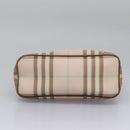 BURBERRY Nova Check Hand Bag PVC Pink Auth 114504-5