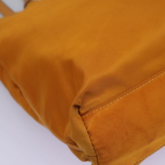 PRADA Shoulder Bag Nylon Orange Auth 114511