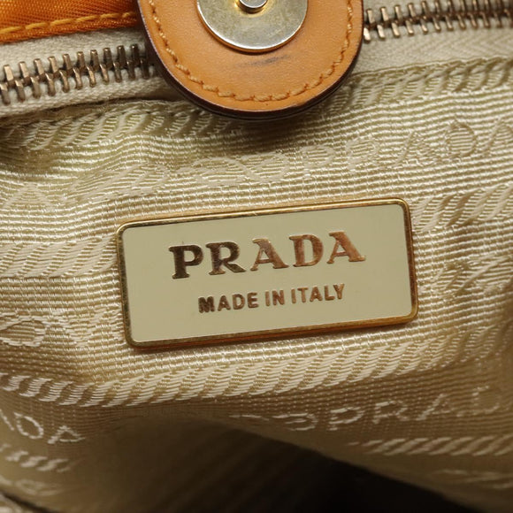 PRADA Shoulder Bag Nylon Orange Auth 114511