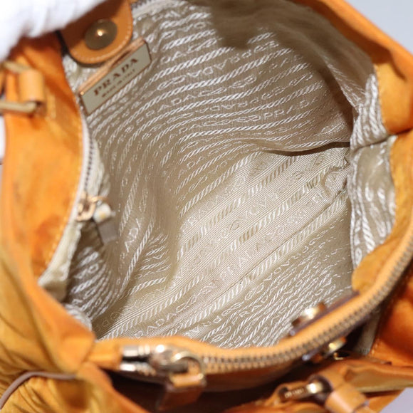 PRADA Shoulder Bag Nylon Orange Auth 114511