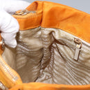 PRADA Shoulder Bag Nylon Orange Auth 114511-20