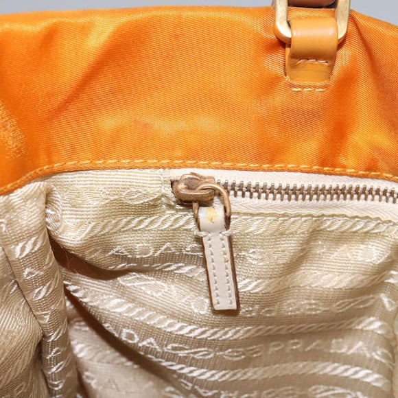 PRADA Shoulder Bag Nylon Orange Auth 114511