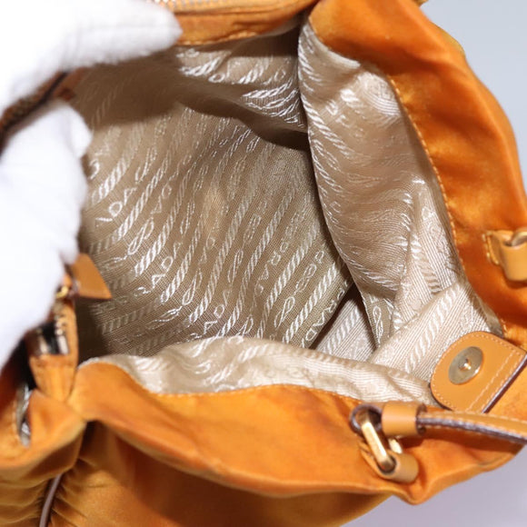 PRADA Shoulder Bag Nylon Orange Auth 114511