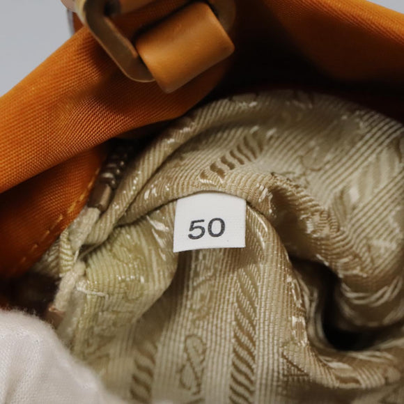 PRADA Shoulder Bag Nylon Orange Auth 114511