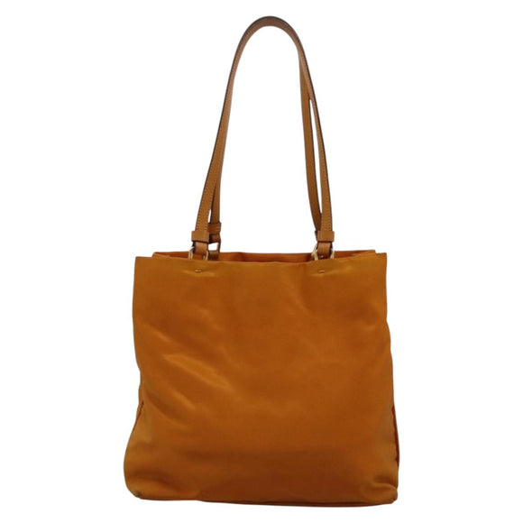 PRADA Shoulder Bag Nylon Orange Auth 114511