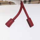 BURBERRY Nova Check Shoulder Bag PVC Pink Beige Auth 114520-14