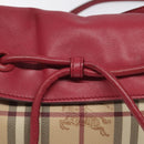 BURBERRY Nova Check Shoulder Bag PVC Pink Beige Auth 114520-17