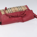 BURBERRY Nova Check Shoulder Bag PVC Pink Beige Auth 114520-6