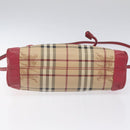 BURBERRY Nova Check Shoulder Bag PVC Pink Beige Auth 114520-5