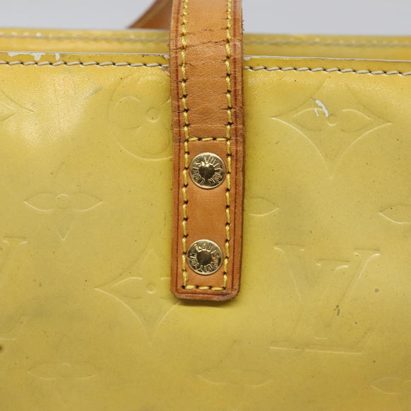 LOUIS VUITTON Monogram Vernis Reade MM Hand Bag Gris M91142 LV Auth 114526