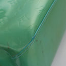 LOUIS VUITTON Monogram Vernis Wilshire PM Hand Bag Blue Lagon M91724 Auth 114561-15