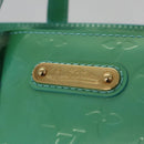 LOUIS VUITTON Monogram Vernis Wilshire PM Hand Bag Blue Lagon M91724 Auth 114561A-18