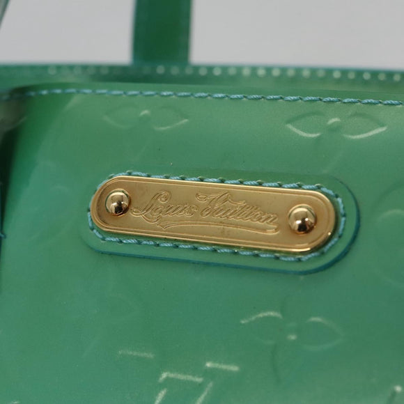 LOUIS VUITTON Monogram Vernis Wilshire PM Hand Bag Blue Lagon M91724 Auth 114561