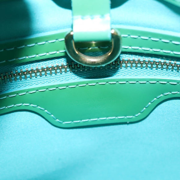 LOUIS VUITTON Monogram Vernis Wilshire PM Hand Bag Blue Lagon M91724 Auth 114561