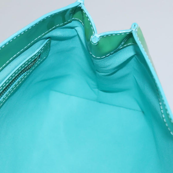 LOUIS VUITTON Monogram Vernis Wilshire PM Hand Bag Blue Lagon M91724 Auth 114561