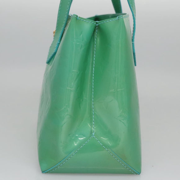 LOUIS VUITTON Monogram Vernis Wilshire PM Hand Bag Blue Lagon M91724 Auth 114561A