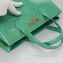 LOUIS VUITTON Monogram Vernis Wilshire PM Hand Bag Blue Lagon M91724 Auth 114561-8