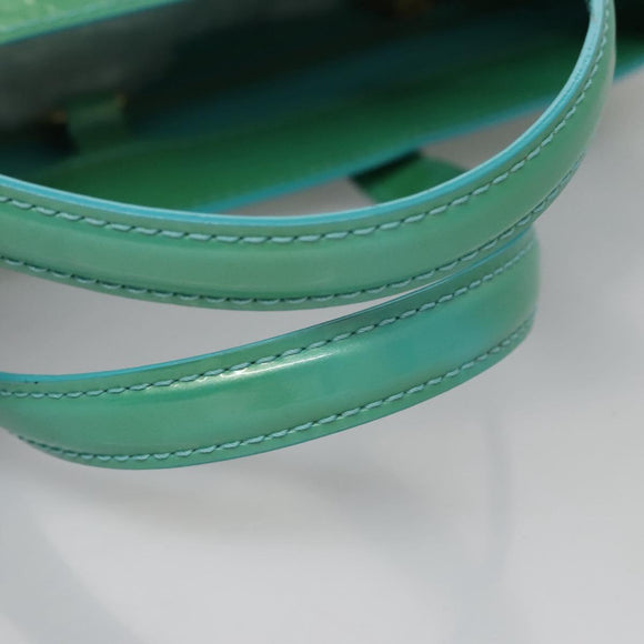 LOUIS VUITTON Monogram Vernis Wilshire PM Hand Bag Blue Lagon M91724 Auth 114561