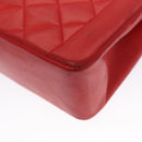 CHANEL Diana 25 Chain Shoulder Bag Lamb Skin Red CC Auth 114568A-17