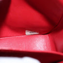 CHANEL Diana 25 Chain Shoulder Bag Lamb Skin Red CC Auth 114568A-11