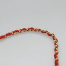 CHANEL Diana 25 Chain Shoulder Bag Lamb Skin Red CC Auth 114568A-14