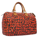 LOUIS VUITTON Monogram Graffiti Speedy 30 Hand Bag Orange M93705 LV Auth 114571A-1