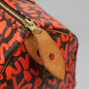 LOUIS VUITTON Monogram Graffiti Speedy 30 Hand Bag Orange M93705 LV Auth 114571A-17