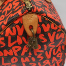 LOUIS VUITTON Monogram Graffiti Speedy 30 Hand Bag Orange M93705 LV Auth 114571A-18