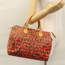 LOUIS VUITTON Monogram Graffiti Speedy 30 Hand Bag Orange M93705 LV Auth 114571A-24
