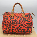 LOUIS VUITTON Monogram Graffiti Speedy 30 Hand Bag Orange M93705 LV Auth 114571A-25