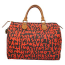 LOUIS VUITTON Monogram Graffiti Speedy 30 Hand Bag Orange M93705 LV Auth 114571A-3