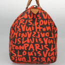 LOUIS VUITTON Monogram Graffiti Speedy 30 Hand Bag Orange M93705 LV Auth 114571A-4