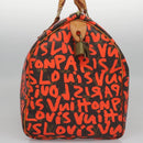 LOUIS VUITTON Monogram Graffiti Speedy 30 Hand Bag Orange M93705 LV Auth 114571A-5