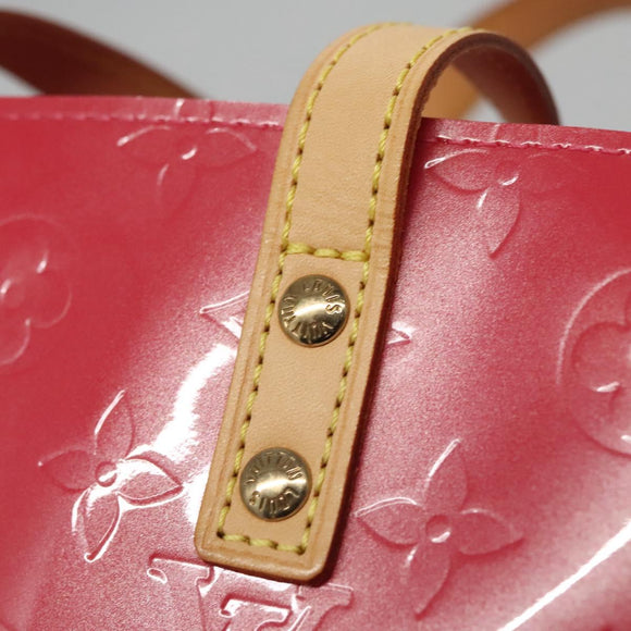 LOUIS VUITTON Monogram Vernis Reade PM Hand Bag FuchsiaPink M91221 Auth 114585V