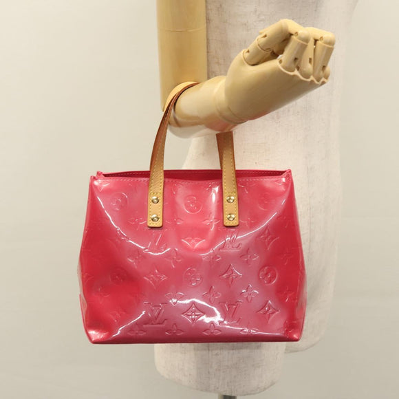 LOUIS VUITTON Monogram Vernis Reade PM Hand Bag FuchsiaPink M91221 Auth 114585V