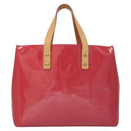 LOUIS VUITTON Monogram Vernis Reade PM Hand Bag FuchsiaPink M91221 Auth 114585V - 0