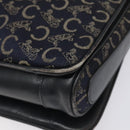 CELINE C Sulky Shoulder Bag Canvas Navy Auth 114587-9