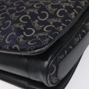 CELINE C Sulky Shoulder Bag Canvas Navy Auth 114587-15