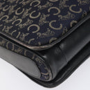 CELINE C Sulky Shoulder Bag Canvas Navy Auth 114587-16