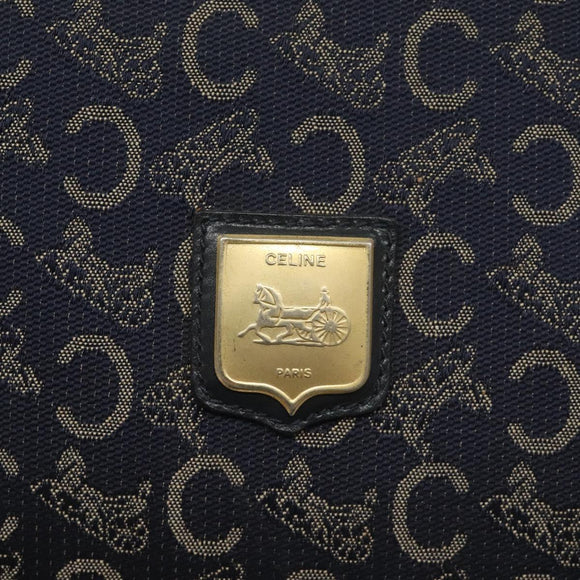 CELINE C Sulky Shoulder Bag Canvas Navy Auth 114587