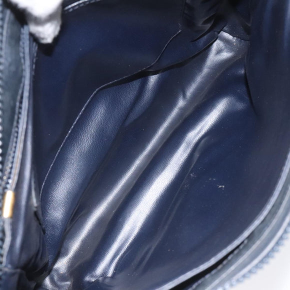 CELINE C Sulky Shoulder Bag Canvas Navy Auth 114587